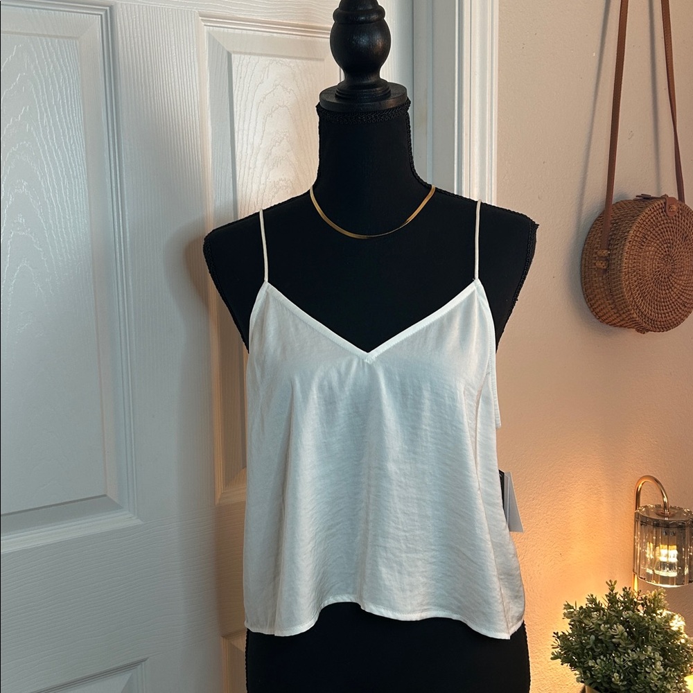 White Spaghetti Strap Cami blouse